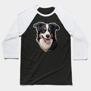 Cute Border Collie Dogs Funny Border Collie Baseball T-Shirt